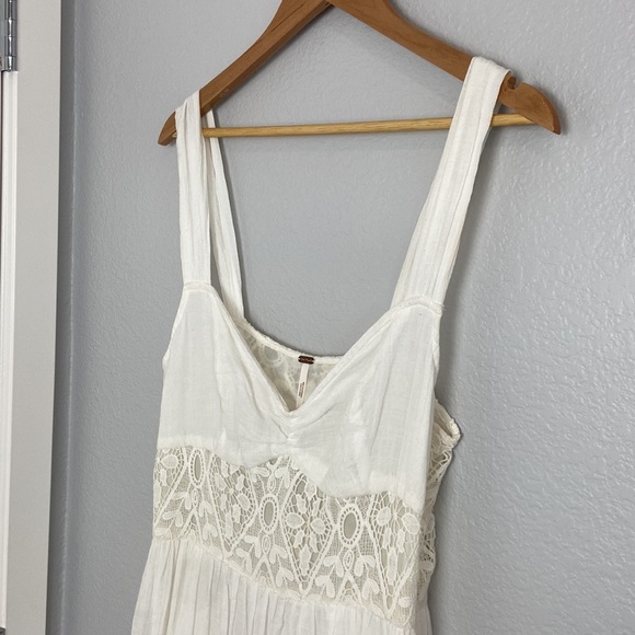 Free People Crochet Lace Cream/Ivory Maxi Dress - Picture 6 of 16
